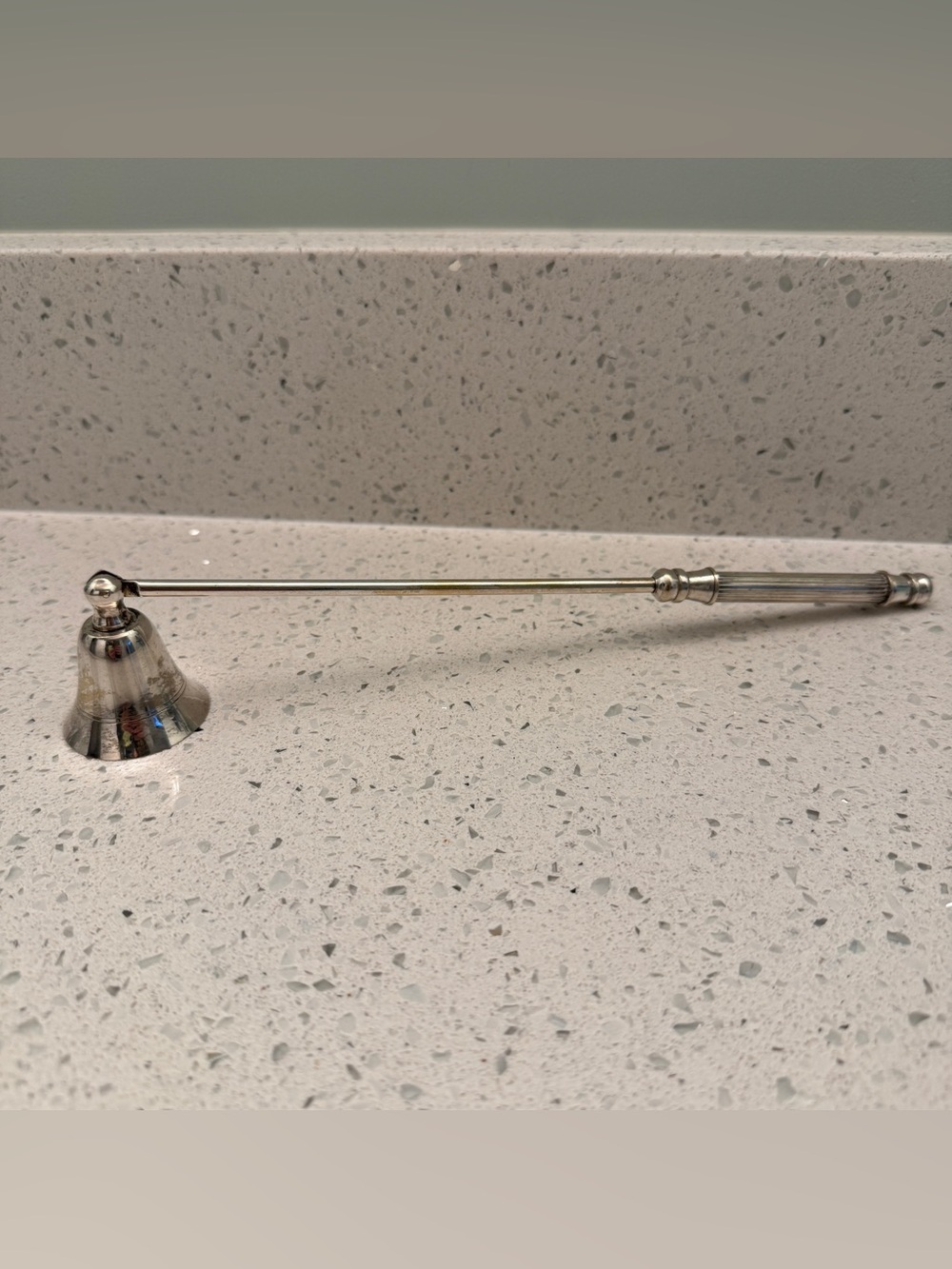 Vintage Silver Candle Bell Shaped Flame Snuffer with Long Handle 🔥